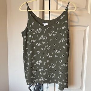 Reitmans Olive Green Floral Camisole